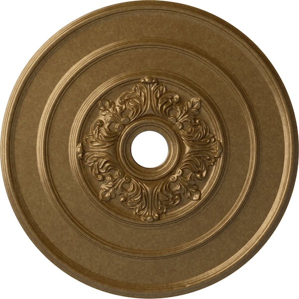 Ekena Millwork Traditional with Acanthus Leaves Ceiling Medallion, 26"OD x 3 1/8"ID x 1 1/2"P, Pale Gold CM26TAPAS - main